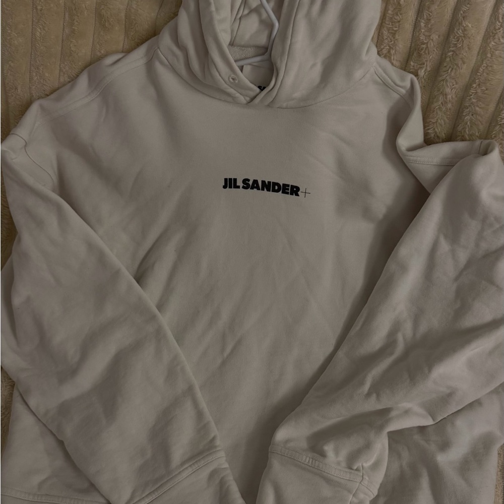 Jil Sander Cream Hoodie for Men